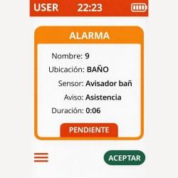 Receptor Alet-It con pantalla de programación moverte.com 