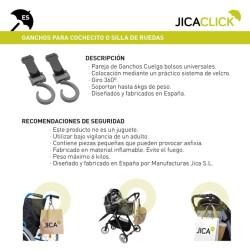 Gancho multifuncionales para sillas de ruedas o carros de bebés JICACLICK moverte.com 