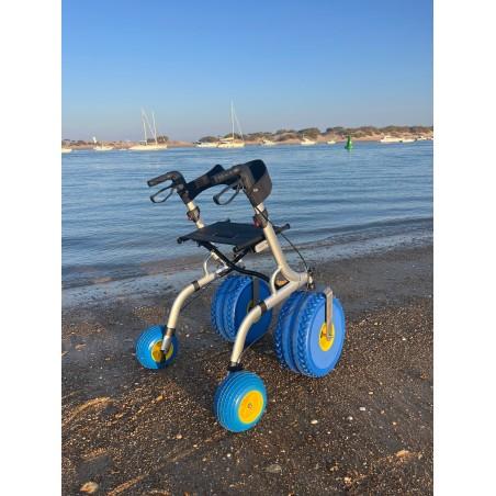 Rollator con asiento para playa “CITY BEACH” moverte.com 