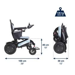 Silla de ruedas eléctrica plegable Kmina moverte.com 