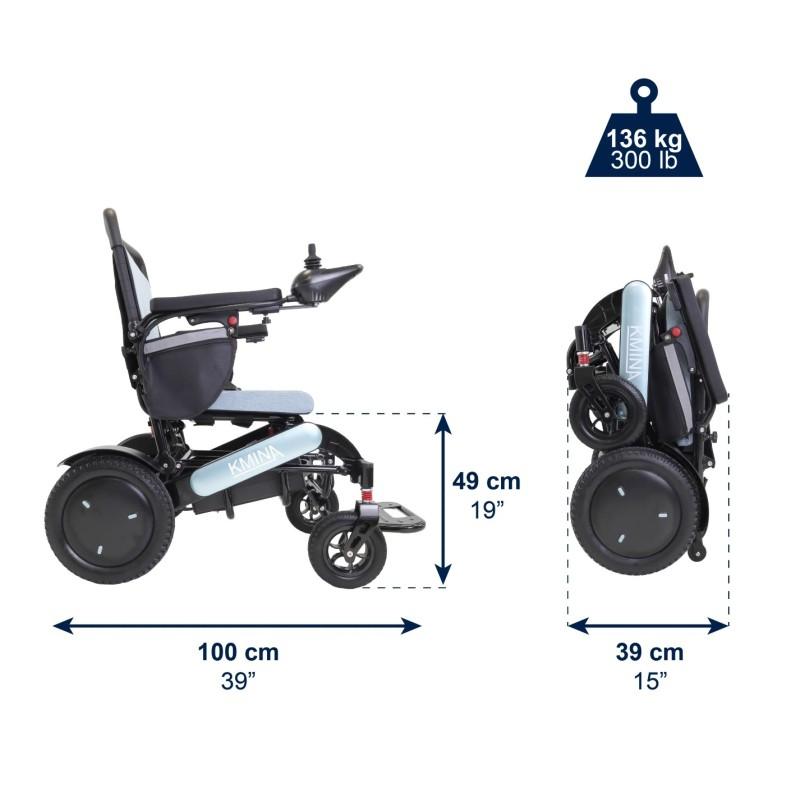 Silla de ruedas eléctrica plegable Kmina moverte.com 