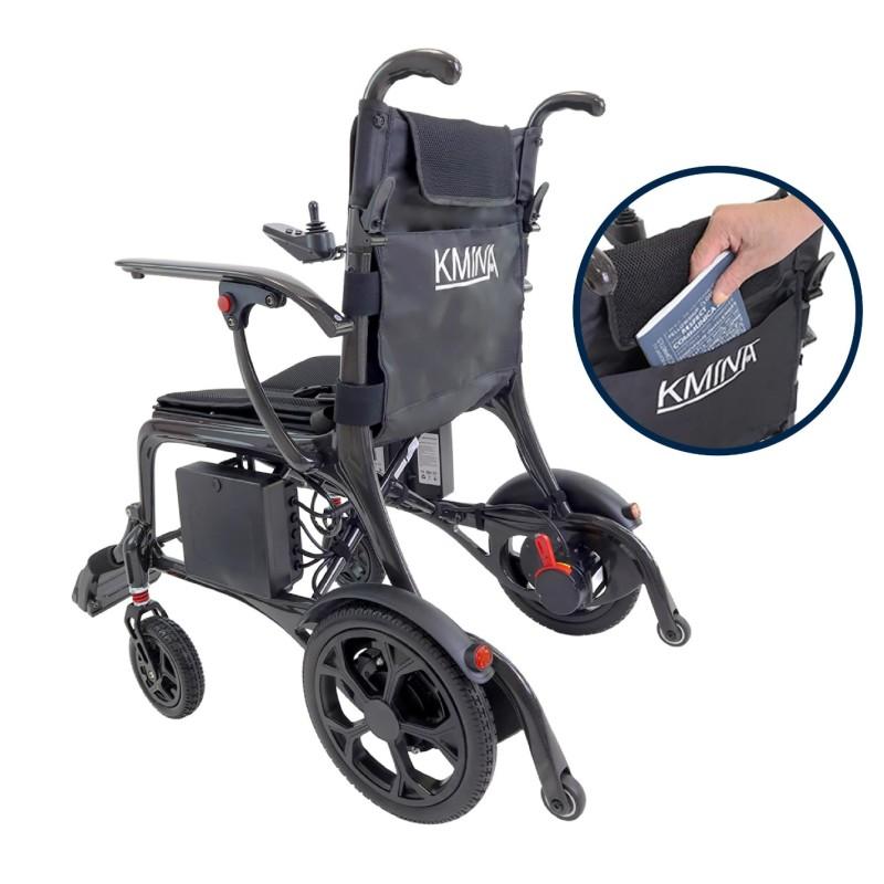 Silla ruedas eléctrica fibra carbono y plegable Kmina moverte.com 