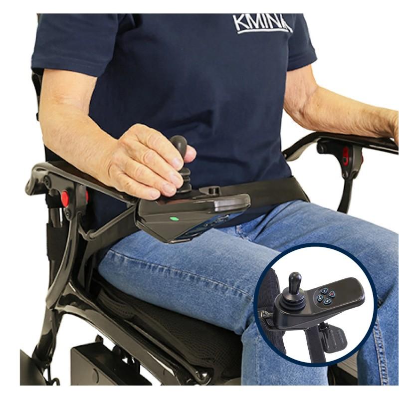 Silla ruedas eléctrica fibra carbono y plegable Kmina moverte.com 