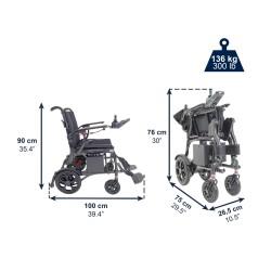 Silla ruedas eléctrica fibra carbono y plegable Kmina moverte.com 