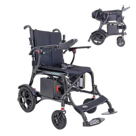 Silla ruedas eléctrica fibra carbono y plegable Kmina moverte.com 