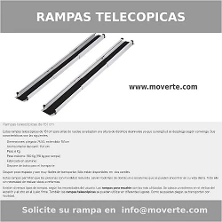 Rampa telescópica de 151 cm Rampa de aluminio Bastones Garcia 3 - moverte 