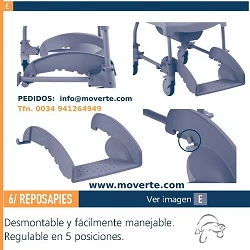 Reposapiés Silla de ducha y wc Moem ortopedia moverte