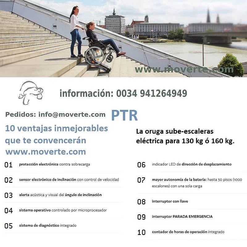 Oruga sube-escaleras eléctrica Liftkar