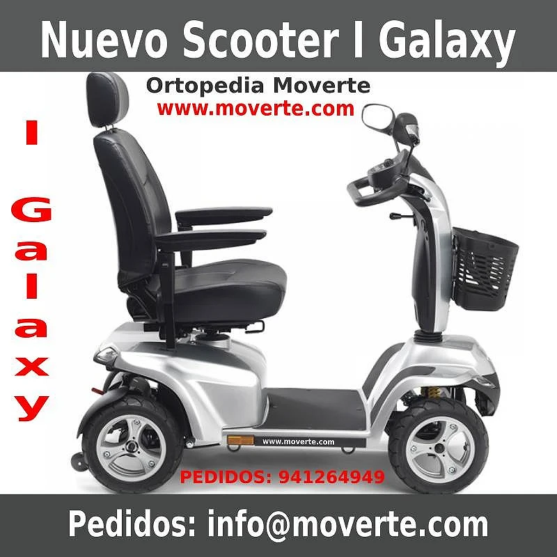 Scooter plegable para minusválidos, Eléctrico, Sistema automático con  mando, Auton. 15Km, 24V, Azul, Ulises