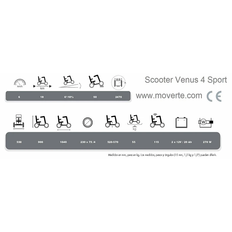 Scooter Ligero Venus 4 Sport -  Vermeiren