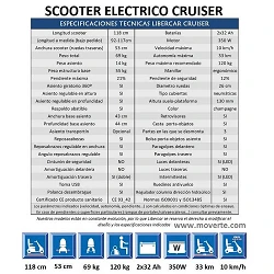 Scooter eléctrico con suspensión Cruiser