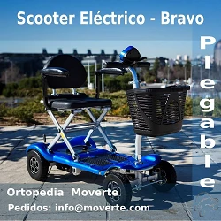 Scooter eléctrico Bravo plegable con mando a distancia ortopedia moverte