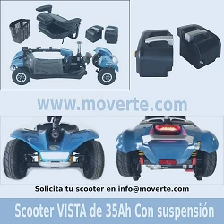 Scooter VISTA con suspensión de 35Ah