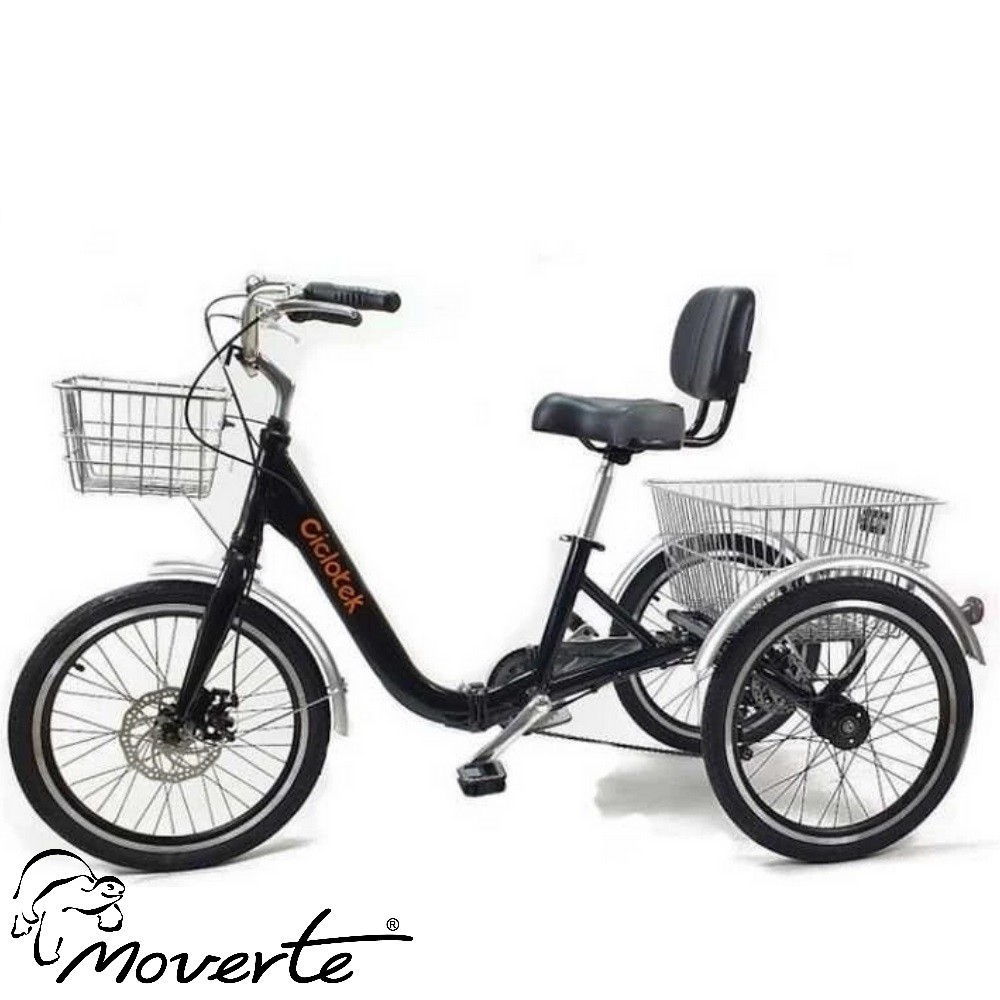 Triciclo eléctrico plegable de doble uso con pedal para ancianos, bicicleta  eléctrica asistida por energía de dos plazas, para adultos, 3 velocidades